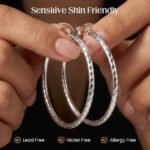 🎉BUY 1 GET 1 FREE🎁Diamond-Cut Hoop Earrings for Women – Elegant, Sparkling 💎 - Image 2