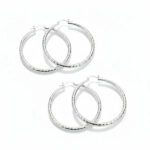 🎉BUY 1 GET 1 FREE🎁Diamond-Cut Hoop Earrings for Women – Elegant, Sparkling 💎 - Image 14
