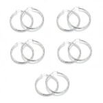 🎉BUY 1 GET 1 FREE🎁Diamond-Cut Hoop Earrings for Women – Elegant, Sparkling 💎 - Image 15