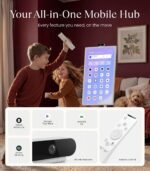 Cozyla Tablet TV: 32 Inch Smart Portable TV on Wheels, 1080P Touch Screen Monitor with Built-in Battery, Android OS with 4K Camera, Wireless Casting, Full Swivel Rolling Stand for Home & Office, White