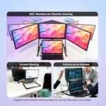15.6 Inch Laptop Screen Extender, Triple Monitor for 11-18 Inch Laptops, FHD 1080P IPS Foldable Display with 360° Rotation, USB-C (DP Alt Mode) and HDMI for Windows and Mac - Image 7