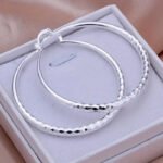 🎉BUY 1 GET 1 FREE🎁Diamond-Cut Hoop Earrings for Women – Elegant, Sparkling 💎 - Image 10