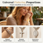 Double-Wrap Rosary Beaded Bracelet - Image 5