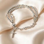 Double-Wrap Rosary Beaded Bracelet - Image 10