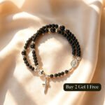 Double-Wrap Rosary Beaded Bracelet - Image 12