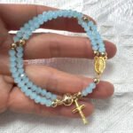 Double-Wrap Rosary Beaded Bracelet - Image 19