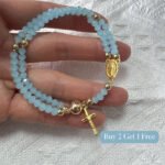 Double-Wrap Rosary Beaded Bracelet - Image 22