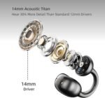 M100 Clip On Earbuds with Touchscreen Case , Wireless Open Ear Headphones for Glasses Small Ears,50h Battery Life，Lightweight 4.1g, Bluetooth 6.0 , IPX7 Waterproof , Earbuds for Running work out - Image 5