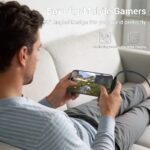Invisible Holder Charger Cable, 240W PD Fast Charging Cable for Desk, USB-C to USB-C & USB to Light-ning Cable 4.9 FT with 360° Adjustable Metal Stand, 2 in 1 Holder Charger for Gaming, Office, Home - Image 5
