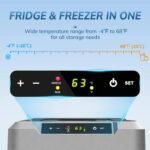 12V Refrigerator supports 12V/24V DC & 110-240V AC. Portable with -4°F~68°F range, it features wheels, 2 baskets, and large cooling zone. Ideal for RVs, travel, Truck, Boat, Insulated Portable Cooler, Cooler Carry Handle - Image 5
