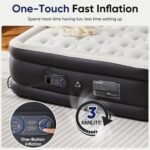 Air Mattress - 18" Inflatable Blow Up Airbed with Built-in High Capacity Pump, Double Height, Non-Slip Bottom Design, Weight Capacity 660 lbs Air Bed for Home or Camping - Image 4