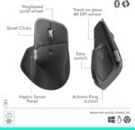 Logitech MX Master 4 Ergonomic Wireless Mouse with Haptics - Graphite - Image 4