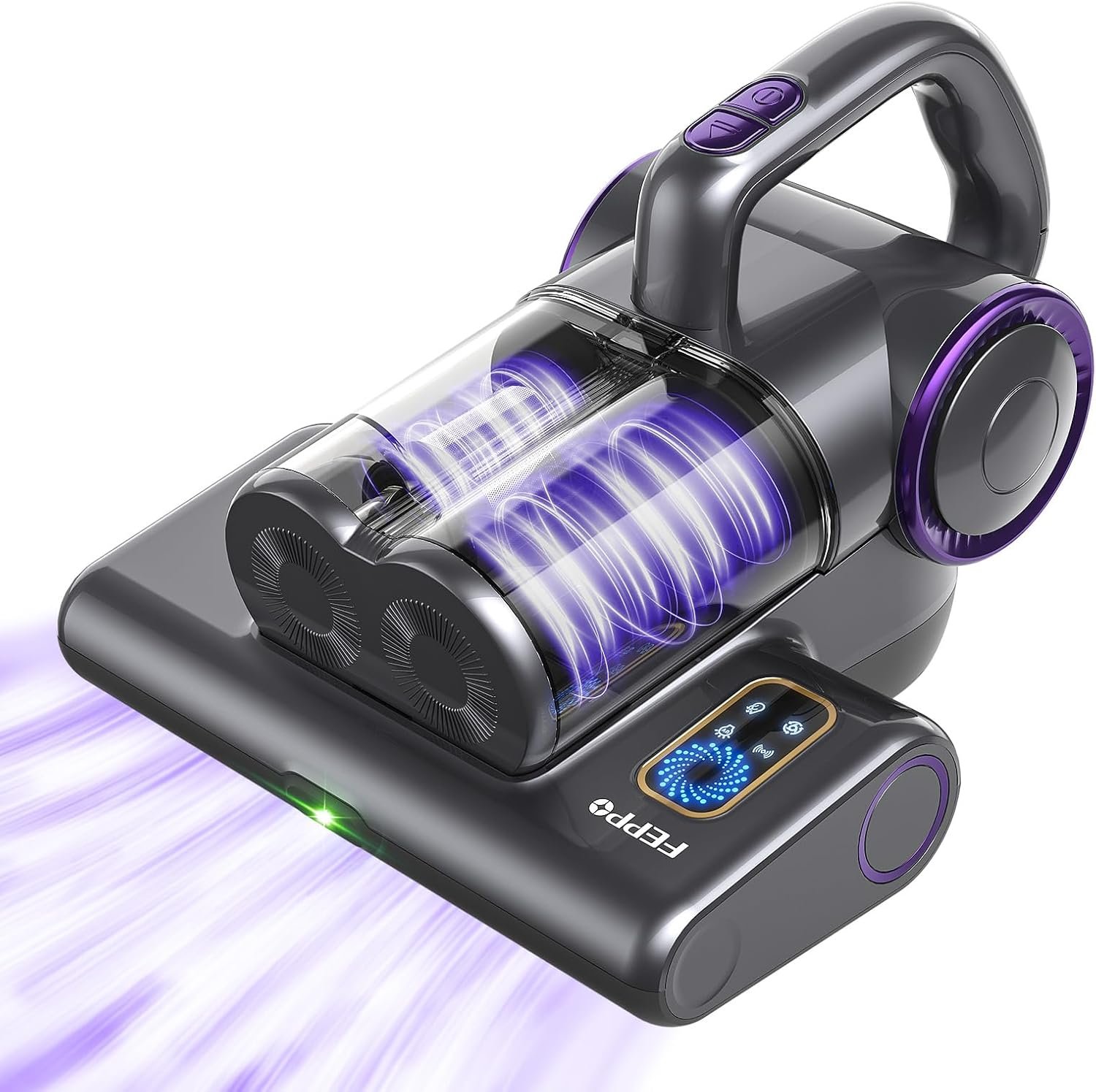 71x7fUCm+kL._AC_SL1500_ FEPPO Mattress Vacuum Cleaner with UV-C Light – Powerful Bed & Sofa Vacuum for Dust, Pet Hair & Upholstery Deep Cleaning - Image 1