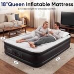 Air Mattress - 18" Inflatable Blow Up Airbed with Built-in High Capacity Pump, Double Height, Non-Slip Bottom Design, Weight Capacity 660 lbs Air Bed for Home or Camping - Image 3