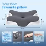 Cervical Cooling Memory Foam Pillow – Adjustable Ergonomic Neck Support Pillow for Side, Back & Stomach Sleepers - Image 4