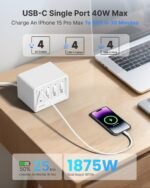 12-in-1 Desktop Charging Station, 160W USB Retractable GaN Charger - Image 6