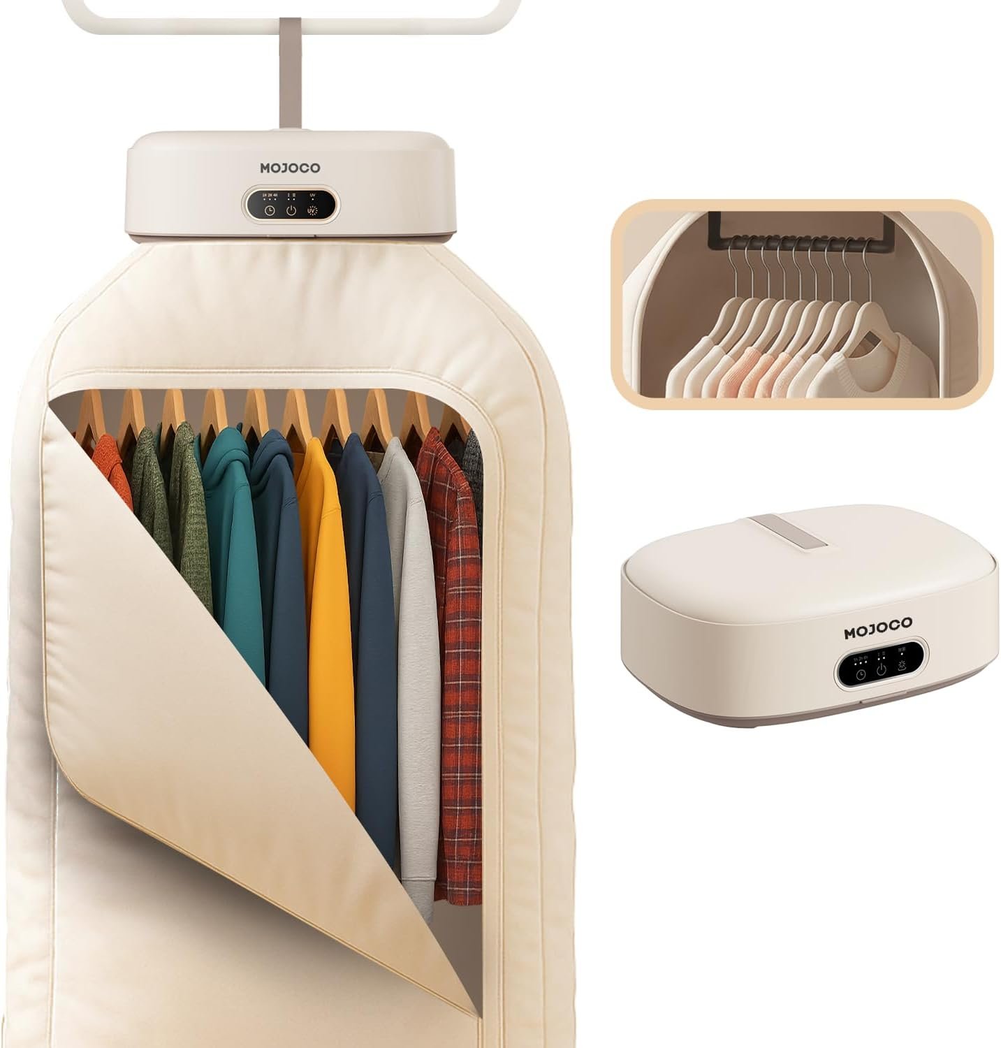 61y-74tQZjL._AC_SL1500_ MOJOCO Portable Clothes Dryer - 600w Compact Dryer for Apartment, Travel - Image 1