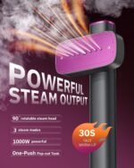 OGHom Steamer for Clothes, 110-240V Travel Steamer & Iron 2 in 1, 1000W Powerful Steam, Portable Handheld Garment Wrinkle Remover, 30s Fast Heat-Up with Dry & 2-Steam Control - Image 4