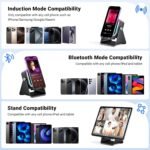Induction Speaker with Phone Stand 5 in 1 Wireless Bluetooth Audio, Phone Speaker Amplifier for iPhone & Android with RGB Light and USB Wired Charging - Image 2