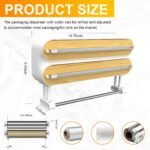 Kitchen Wrap Dispenser with Cutters Organize Aluminum Foil Plastic Wrap Wax Paper Wooden Design Storage Organizer with Easy Tear System for Countertop Pantry and Kitchen Cabinet (3in1) - Image 2