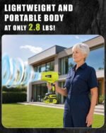 Turbo Cordless Leaf Blower: 150 MPH 600 CFM Turbo Jet, Lightweight 1.45 lb Battery Powered Handheld Blower for Yard Leaves, Driveway Sand, Car Drying with 21V 4.0Ah Battery & Ergonomic Handle - Image 4
