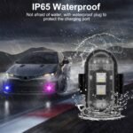 4PCS Wireless LED Strobe Lights with Remote Control, 8 Colors USB Charing Waterproof Anti-Collision Led Emergency Warning Lights for Car Motorcycle Drone Aircraft Bike - Image 7