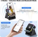 Induction Speaker with Phone Stand 5 in 1 Wireless Bluetooth Audio, Phone Speaker Amplifier for iPhone & Android with RGB Light and USB Wired Charging - Image 4