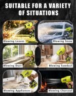 Turbo Cordless Leaf Blower: 150 MPH 600 CFM Turbo Jet, Lightweight 1.45 lb Battery Powered Handheld Blower for Yard Leaves, Driveway Sand, Car Drying with 21V 4.0Ah Battery & Ergonomic Handle - Image 3