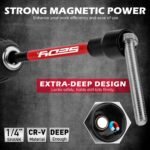 80-Piece Premium Magnetic Impact Nut Driver Set Metric & SAE with Socket Adapters, Bit Holder, Wing Nut Driver, Universal Sockets, Quick Release Extension, Power Bits - Image 13