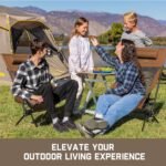 FanttikOutdoor Zeta L8 Max Portable Foldable Rocking Camping Chair with Carry Bag – Lightweight Outdoor Chair for Camping, Hiking, Fishing & Patio, Supports up to 250 lbs, Brown - Image 9