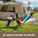 FanttikOutdoor Zeta L8 Max Portable Foldable Rocking Camping Chair with Carry Bag – Lightweight Outdoor Chair for Camping, Hiking, Fishing & Patio, Supports up to 250 lbs, Brown - Image 4