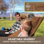FanttikOutdoor Zeta L8 Max Portable Foldable Rocking Camping Chair with Carry Bag – Lightweight Outdoor Chair for Camping, Hiking, Fishing & Patio, Supports up to 250 lbs, Brown - Image 8