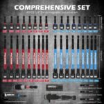 80-Piece Premium Magnetic Impact Nut Driver Set Metric & SAE with Socket Adapters, Bit Holder, Wing Nut Driver, Universal Sockets, Quick Release Extension, Power Bits - Image 11