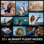 HOVERAir VERSA 4K Self-Flying Pocket Camera Drone with 3-Axis Gimbal – Handheld & Autonomous Flying Camera, 36 km/h Speed, 10+ Auto Flight Modes, 230g Compact Travel Vlog Camera | WHITE - Image 2