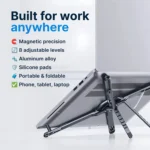 3-in-1 Multifunctional Mobile Phone Tablet And Laptop Stand Powerful Magnetic Aluminum Alloy Folding Portable Stand - Image 12