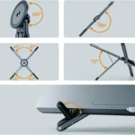 3-in-1 Multifunctional Mobile Phone Tablet And Laptop Stand Powerful Magnetic Aluminum Alloy Folding Portable Stand - Image 2