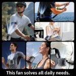5-in-1 Portable Waist Clip Fan with 15,000 RPM High-Speed Motor, 199-Speed Adjustable Airflow, LED Display, Flashlight & USB-C Rechargeable Battery for Outdoor Work, Camping & Travel - Image 6