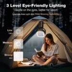 OGERY Portable Camping Fan with Adjustable Height Stand, 30000mAh Battery Powered Fan with Remote, LED Light, Auto Oscillation for Tent, RV, Bedroom, Travel – Floor & Desk Fan - Image 5