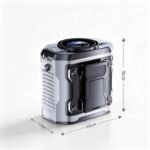 5-in-1 Portable Waist Clip Fan with 15,000 RPM High-Speed Motor, 199-Speed Adjustable Airflow, LED Display, Flashlight & USB-C Rechargeable Battery for Outdoor Work, Camping & Travel - Image 4
